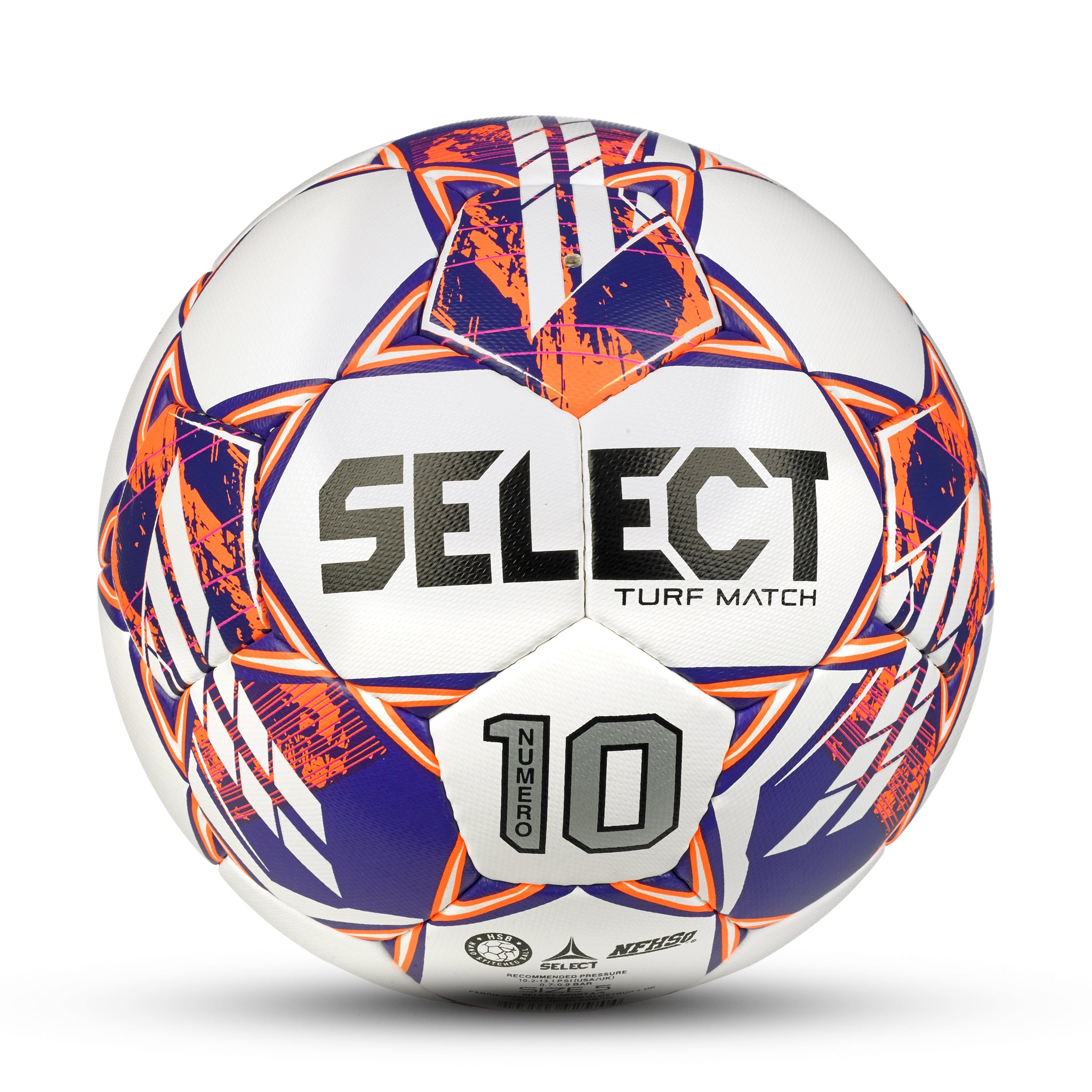 White club soccer ball #color_white/orange/purple #color_white/orange