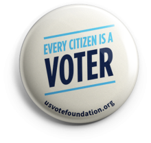 every citizen is a voter blue badge