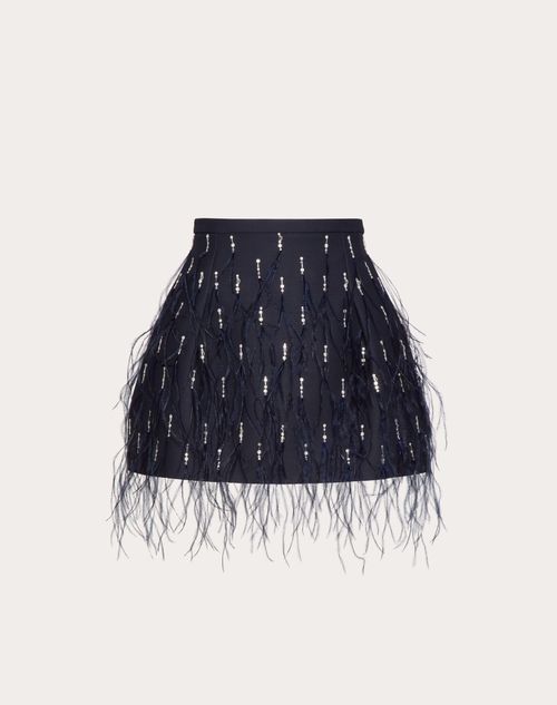 Valentino - Crepe Couture Skirt - Navy - Woman - Skirts