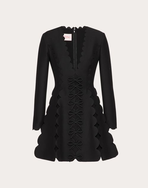 Valentino - Embroidered Crepe Couture Short Dress - Black - Woman - Dresses