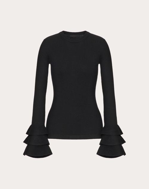 Valentino - Jersey De Viscosa Y Lana - Negro - Mujer - Ropa