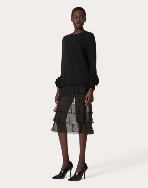 Valentino - Chiffon Skirt - Black - Woman - Skirts