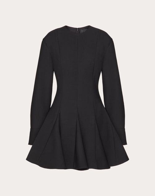 Valentino - Vestido Corto De Luxury Crepe - Negro - Mujer - Ropa