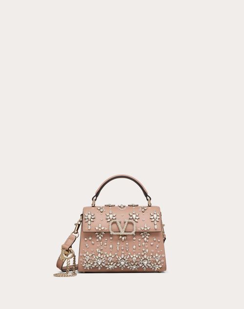 Valentino Garavani - Valentino Garavani Mini Vsling Embroidered Handbag - Crystal/rose Cannelle - Woman - Vsling - Bags