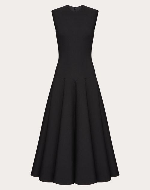 Valentino - Luxury Crepe Midi Dress - Black - Woman - New Arrivals