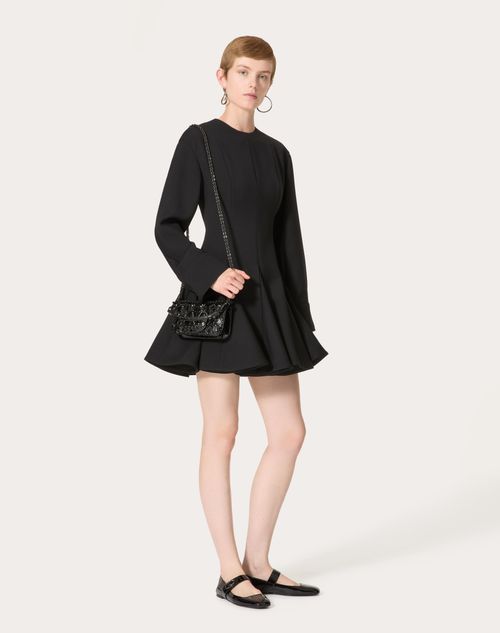 Valentino - Luxury Crepe Short Dress - Black - Woman - Ready To Wear