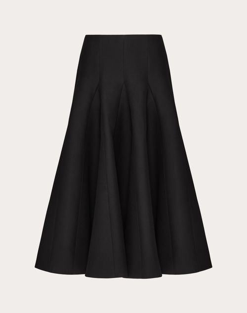 Valentino - Gonna Midi In Crepe Couture - Nero - Donna - Abbigliamento