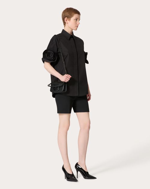 Valentino - Compact Popeline Blouse - Black - Woman - Shelf - W Pap - Le Noir Black