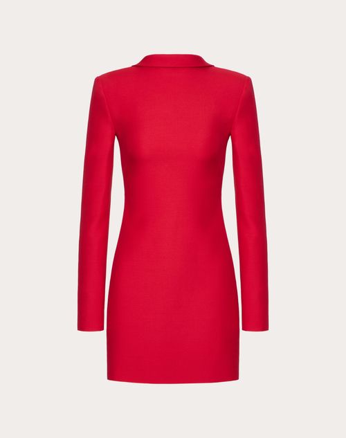 Valentino - Vestido Corto De Crepe Couture - Rojo - Mujer - Shelf - W Pap - Le Noir Red