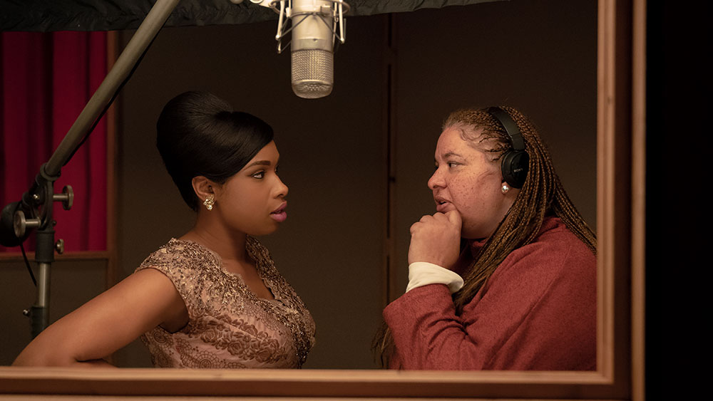 R_07374_RCActor Jennifer Hudson and director Liesl Tommy on the set ofRESPECT A Metro Goldwyn Mayer Pictures filmPhoto credit: Quantrell D. Colbert