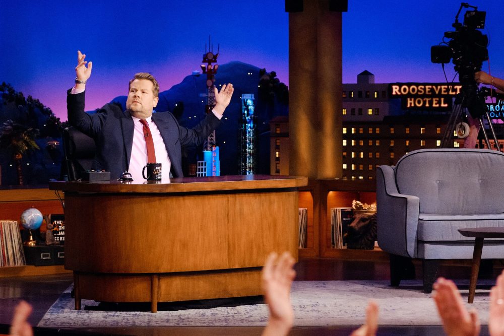 The Late Late Show with James Corden airing Thursday, April 13, 2023, with guests Ben Affleck and Chris Messina. Photo: Terence Patrick ©2023 CBS Broadcasting, Inc. All Rights Reserved