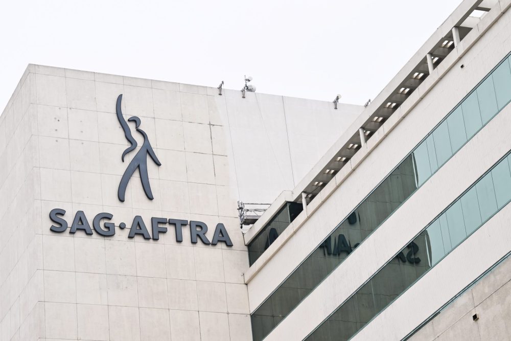 A view of the SAG-AFTRA building on Wilshire Blvd in Los Angeles, California on September 25, 2023.