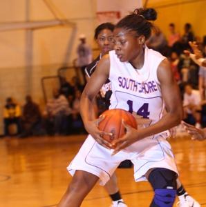 South Shore's Jenice Winter grabs a rebound.