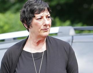 Leta Gandolfini, sister of actor James Gandofini, arrives at Wednesday's private wake.