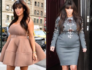 SHE DELIVERS ... us from those terrible maternity outfits, like this unflattering ,000 “baby doll” dress (left) and a skin-tight outfit (right), both in March.