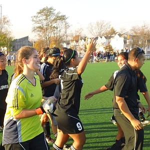 Francis Lewis comes off the field after beating MSIT.