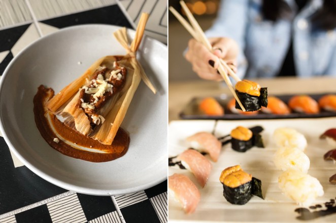 Coche Comedor (left) will serve up Mexican staples in Amagansett, while Montauk's Shuko Beach (right) is an outpost of the Manhattan Japanese joint.