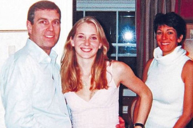 Prince Andrew with Virginia Giuffre in 2001