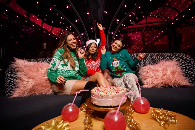 Taylor Pereira, Senochi Kang and Mackenzie Chase at Magic Hour Moxy at the Moxy Hotel in Times Square.