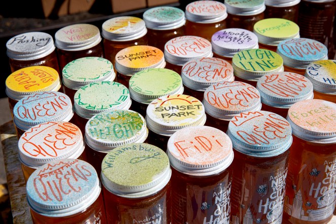 Coté labels his honey according to where it was produced.