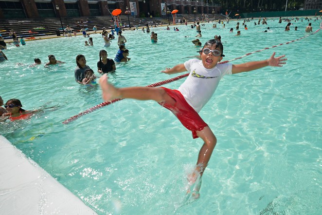 Astoria, Queens city pool summer