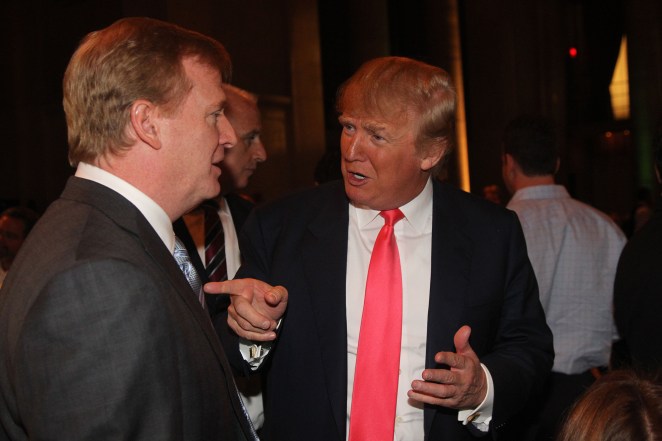 Donald Trump and Roger Goodell 