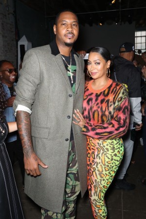 Carmelo and Lala at the Melo Made Presentation