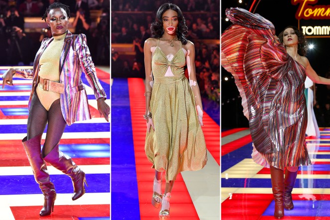 Grace Jones, Winnie Harlow and Pat Cleveland on the Tommy x Zendaya runway