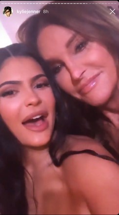 Caitlyn and Kylie yelled "I love you!" to each other in a selfie video on Instagram.