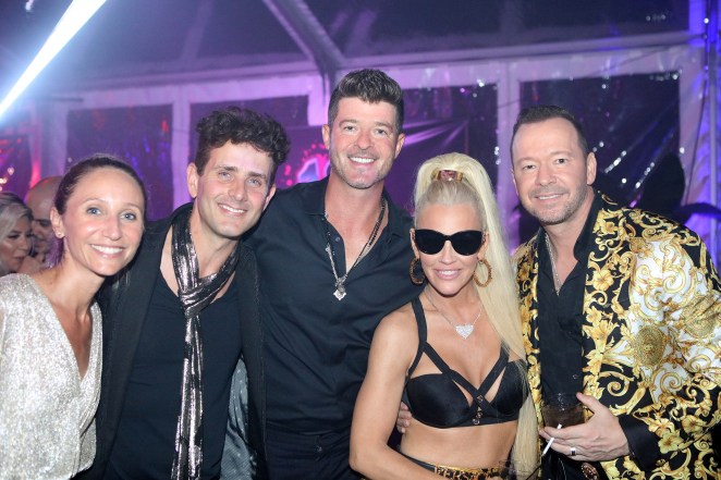 Robin Thicke, Jenny McCarthy, Donnie Wahlberg and friends.