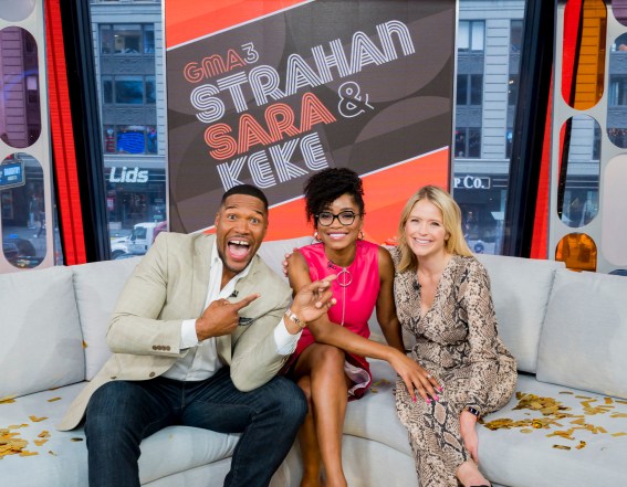 Michael Strahan, Keke Palmer and Sara Haines