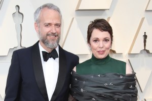 Olivia Colman and Ed Sinclair at the 2019 Oscars