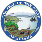 Department, Divisions or State of Alaska logo, color scheme