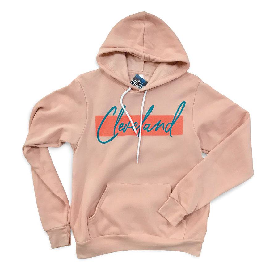 Cleveland Marker Script - Hooded Pullover Sweatshirt, Shirts & Tops, WeBleedOhio, WeBleedOhio