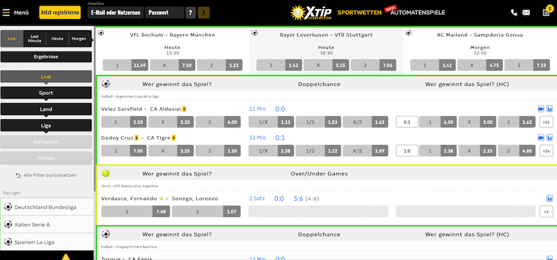 Xtip Live Wetten