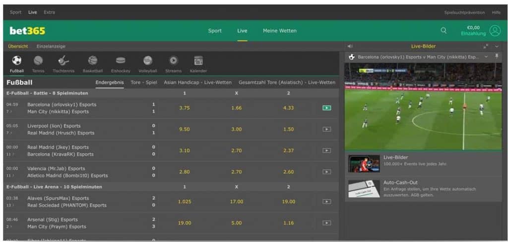 bet365 Futsal Wettanbieter