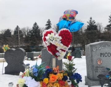 David Williams was shot and killed in Southwest Philadelphia in May 2020. On Valentine's Day 2021, which would have been his 19th birthday, friends and family gathered at his grave in Lansdowne. (Emily Rizzo for WHYY)