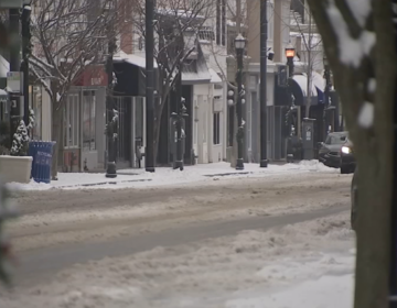 Snowy streets are seen in Philadelphia