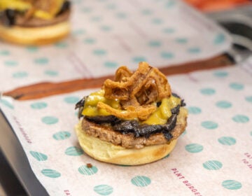 A mushroom bacon BBQ PLNT Burger. (Kimberly Paynter/WHYY)