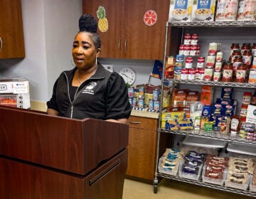 Felicia Hopson speaking at a podium