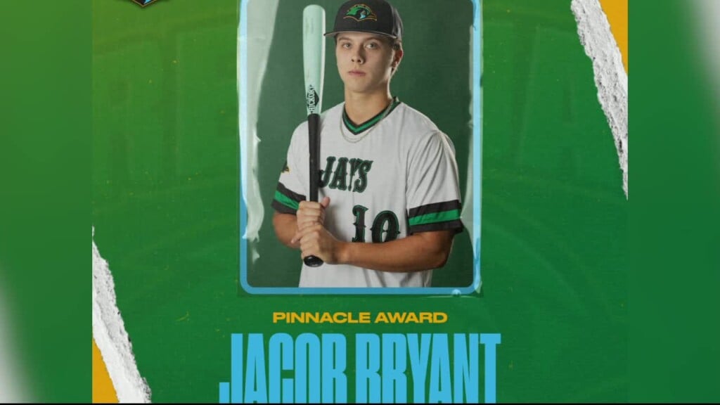 Jacob Bryant Jscc Baseball Wins Pinnacle Award