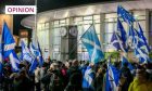 Indy supporters outside Perth Concert Hall in 2022 after Supreme Court ruled Scotland could not hold second referendum without Westminster consent. Image: Steve MacDougall/DC Thomson