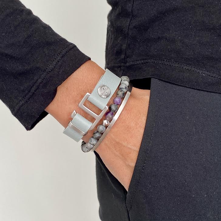 This meticulously designed brushed stainless steel cuff bracelet is perfect worn alone or paired with a WristBend stacking bracelet. Can slightly manipulate size for a perfect fit. Made by WristBend