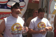 Patrick Bertoletti of Chicago wins his first men’s title at annual Nathan’s hot dog eating contest.