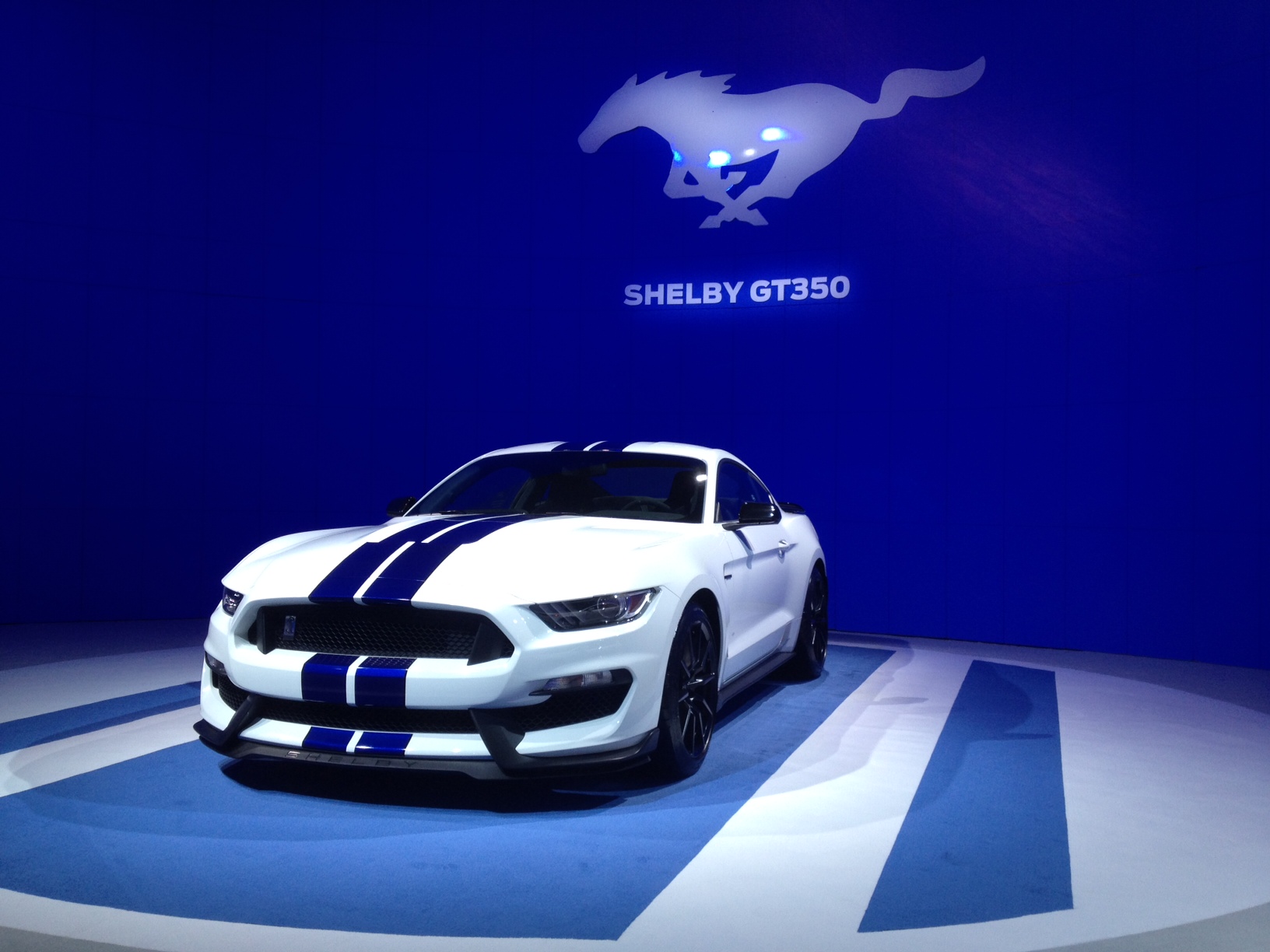 The new Mustang gets the Shelby treatment. The must-see of the Ford display.  (WTOP/John Aaron)