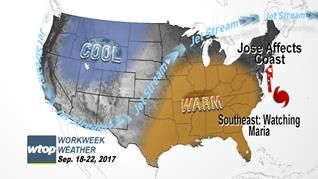 Workweek Weather: Some showers from Jose possible this week