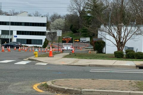 Arlington County residents get tested at drive-thru coronavirus testing site