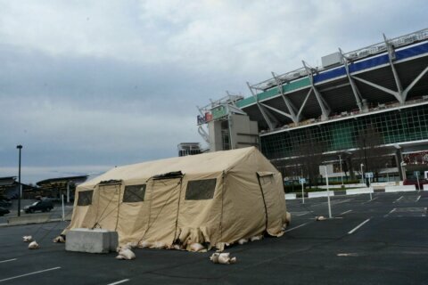 Maryland National Guard helping set up limited pilot screening site at FedEx Field