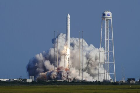 Look up to the sky: It’s a rocket launch — and a Supermoon