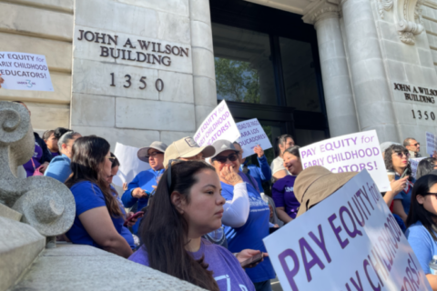 ‘Mayor Bowser, you’re being disrespectful’: Parents and child care workers rally in DC